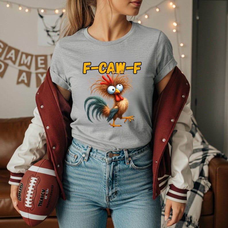 Funny Rooster “F-Caw-F” Graphic Tee – Sassy Raven & Crow Gift Shirt