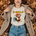Funny Rooster “F-Caw-F” Graphic Tee – Sassy Raven & Crow Gift Shirt
